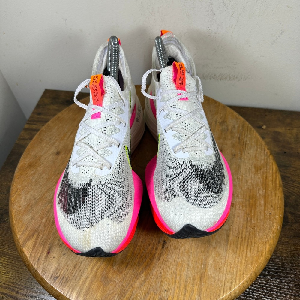 Nike Air Zoom Alphafly Next% Flyknit White Pink Orange DJ5456-100 Womens 8.5 - Picture 2 of 8